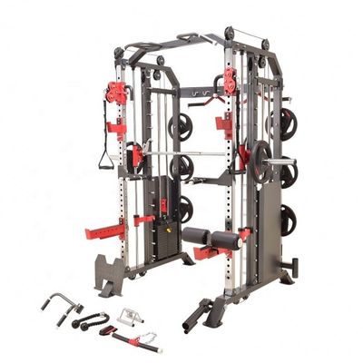 Gym commerciale attrezzatura multifunzionale Smith Machine Power Rack allenatore funzionale 1700X2120X2300mm