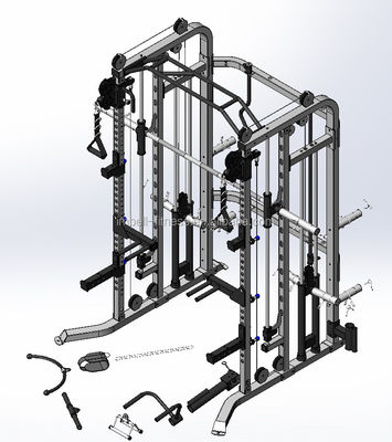 2 strati di rivestimento spesso Grigio/Nero Smith Machine Multi Home Gym per il tuo allenamento a casa