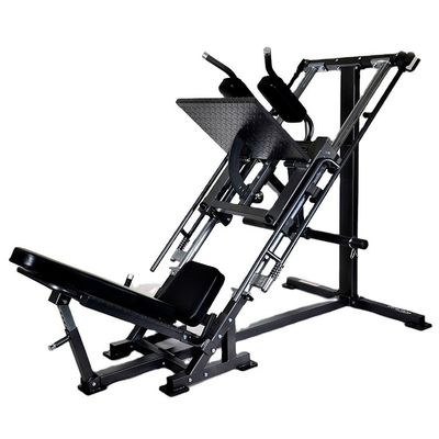 Attrezzature per palestra multifunzione per fitness leg press e hack squat in grigio/nero