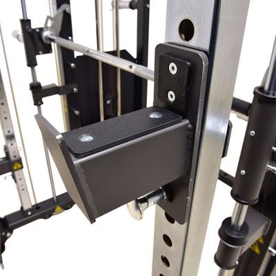 Fitness rack in grigio argento per allenamento tutto in uno