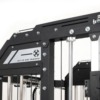 Macchina Smith grigio leggero tutto in uno attrezzatura per palestra con pile di pesi Funzione Mutli Home Gym Station