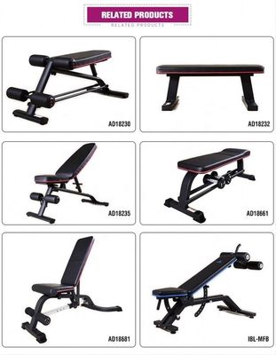 Bench di servizio regolabile per attrezzature per il fitness del corpo Dimensioni assemblate 1610*630*1310 mm