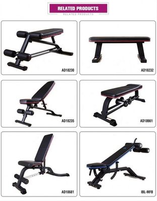 Bench multi regolabile per attrezzature per palestra a casa in nero