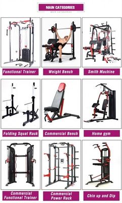 Bench multi regolabile per attrezzature per palestra a casa in nero