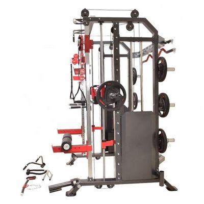 2024 Matt nero uomo 3 in 1 Fitness Power Rack Multifunzionale Allenatore Smith Machine