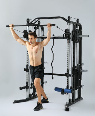 Red Multifunctional Trainer Smith Machine per uomini attrezzature per allenamento a casa e in palestra