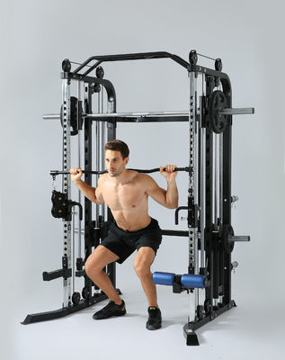 Red Multifunctional Trainer Smith Machine per uomini attrezzature per allenamento a casa e in palestra