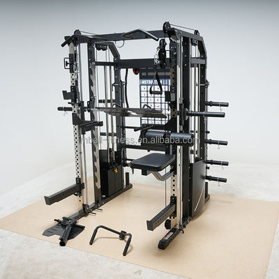 90Lbs peso stack combo offerto Smith Machine 80 palestra gabbia 19 Power Rack