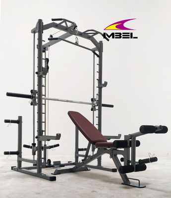 Unisex regolabile allenatore funzionale attrezzatura per palestra potenza Smith Machine Squat Rack con Lat Pull Down e crossover del cavo