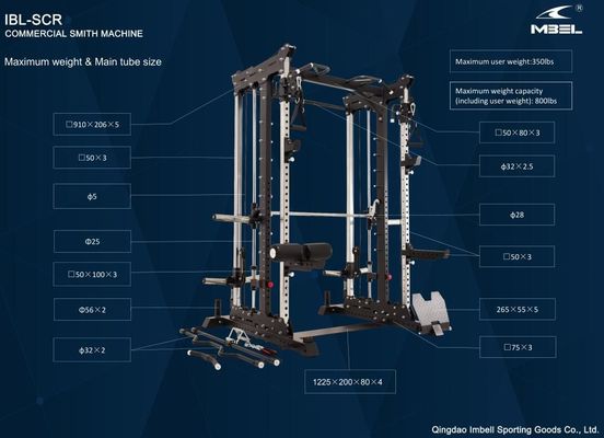 Gym multifunzione integrato allenatore bodybuilding palestra Smith macchina Squat Rack Power Rack