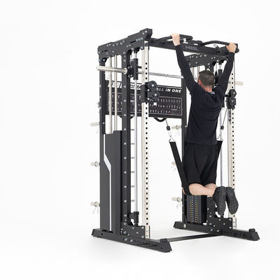 Unisex allenamento di forza completo attrezzature per il fitness Mezzo scaffale Power Cage Home Gym Multifunzionale Smith Machine Squat Rack