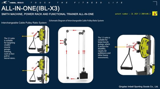 Home Gym Maschile Power Rack Funzionale Allenatore Smith Macchina Fitness Attrezzature con Design