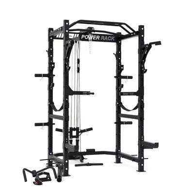 Barbell pieghevole Squat Power Rack Cage con Lat Pull Down e 360 Landmine per la palestra a casa
