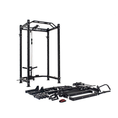 Barbell pieghevole Squat Power Rack Cage con Lat Pull Down e 360 Landmine per la palestra a casa