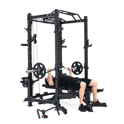 Barbell pieghevole Squat Power Rack Cage con Lat Pull Down e 360 Landmine per la palestra a casa